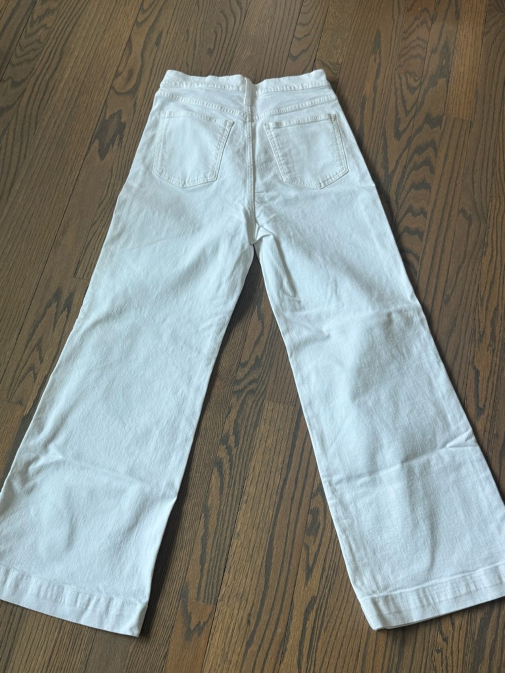 J Crew Wide Leg Denim Trouser in White - Picture 4 of 9